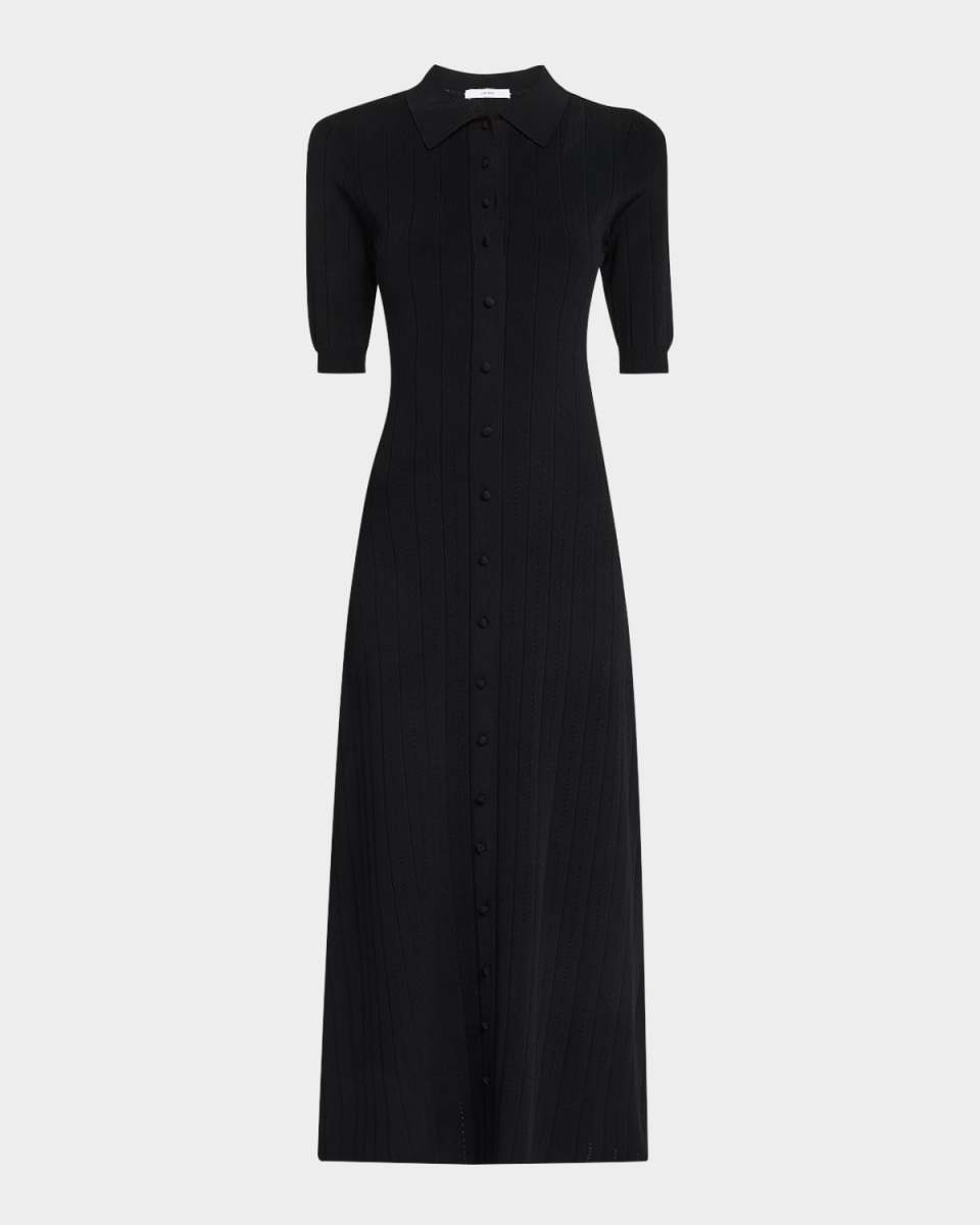 Fenwick Polo Button Down Compact Jacquard Dress